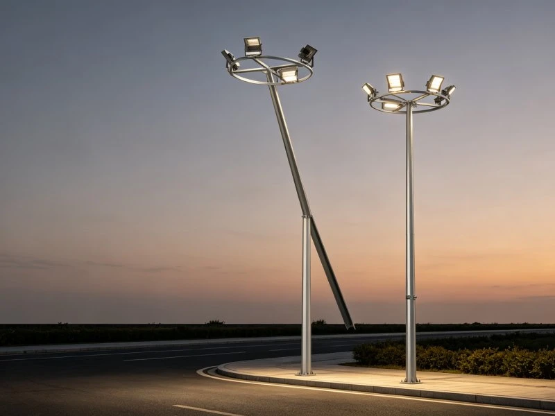 Hinged lighting pole Hinged lighting pole