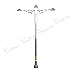 6-12 m Lähis -Ida kohandatud poolus valgustuslamp